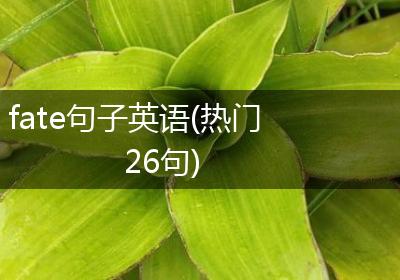 fate句子英语(热门26句)