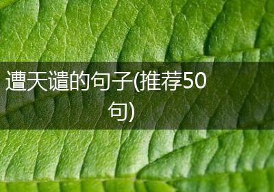 遭天谴的句子(推荐50句)