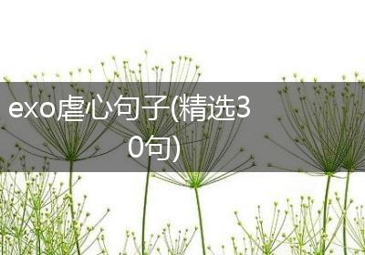 exo虐心句子(精选30句)
