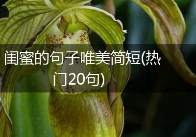 闺蜜的句子唯美简短(热门20句)