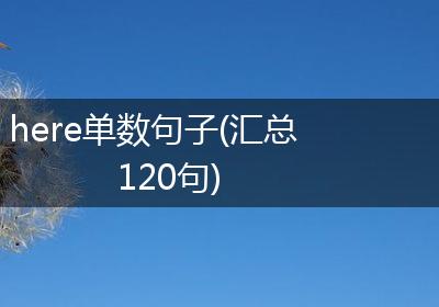 here单数句子(汇总120句)