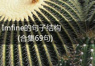 Imfine的句子结构(合集69句)