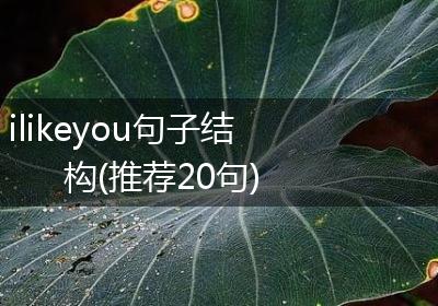 ilikeyou句子结构(推荐20句)