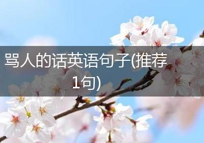 骂人的话英语句子(推荐1句)