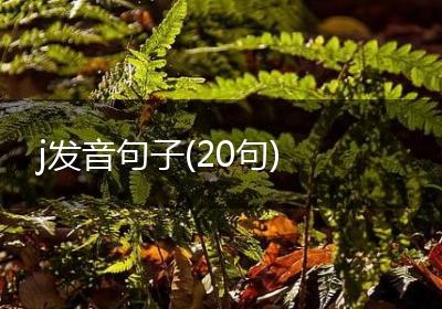 j发音句子(20句)