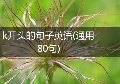 k开头的句子英语(通用80句)