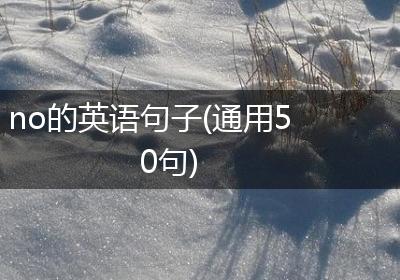 no的英语句子(通用50句)