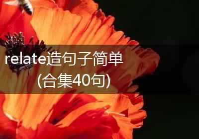 relate造句子简单(合集40句)
