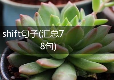 shift句子(汇总78句)
