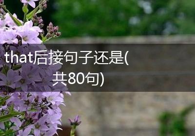 that后接句子还是(共80句)