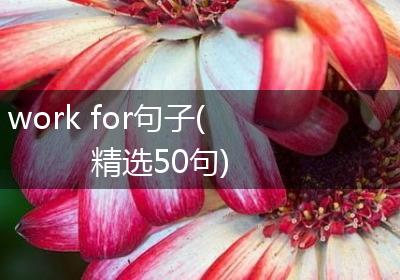 work for句子(精选50句)