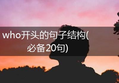 who开头的句子结构(必备20句)