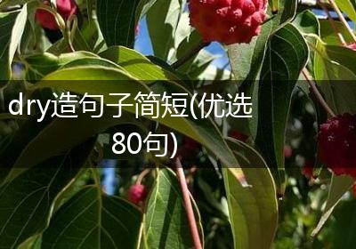 dry造句子简短(优选80句)