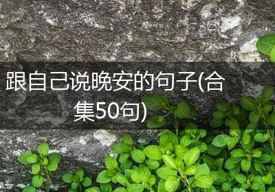 跟自己说晚安的句子(合集50句)