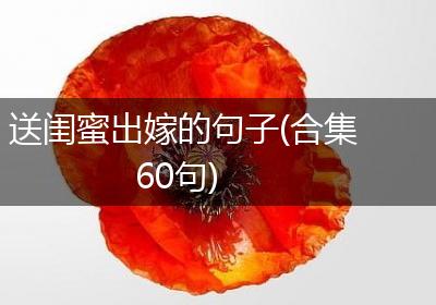 送闺蜜出嫁的句子(合集60句)