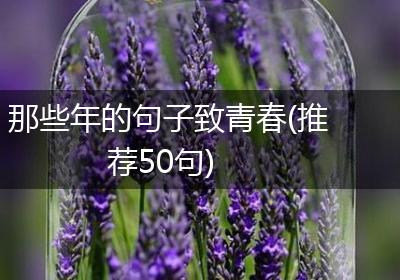 那些年的句子致青春(推荐50句)