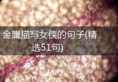 金庸描写女侠的句子(精选51句)