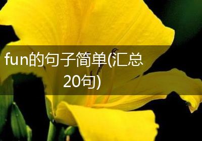 fun的句子简单(汇总20句)