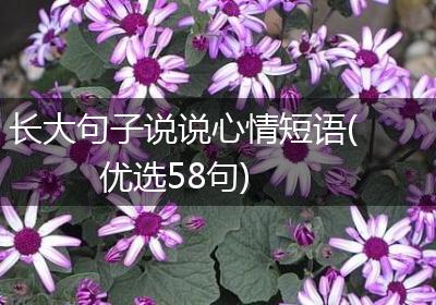 长大句子说说心情短语(优选58句)