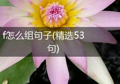 f怎么组句子(精选53句)