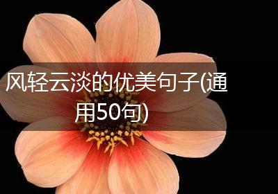 风轻云淡的优美句子(通用50句)