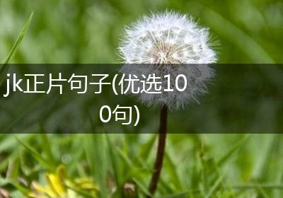 jk正片句子(优选100句)