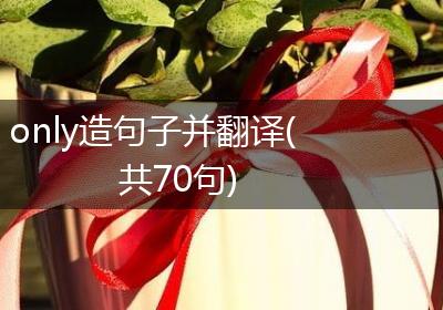 only造句子并翻译(共70句)