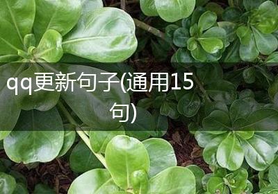 qq更新句子(通用15句)