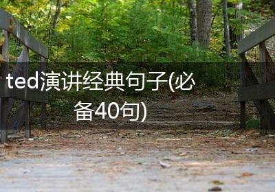 ted演讲经典句子(必备40句)