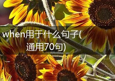 when用于什么句子(通用70句)