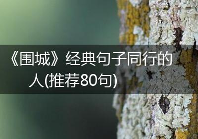 《围城》经典句子同行的人(推荐80句)