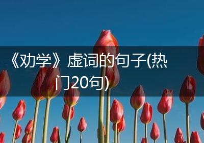 《劝学》虚词的句子(热门20句)