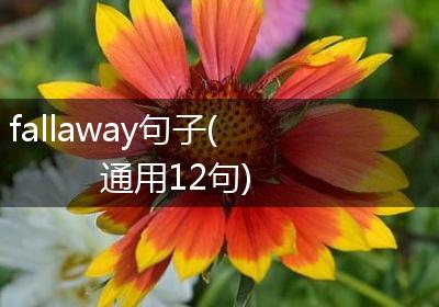 fallaway句子(通用12句)