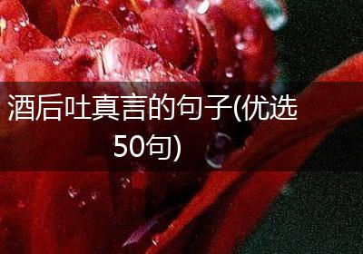 酒后吐真言的句子(优选50句)
