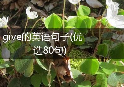 give的英语句子(优选80句)