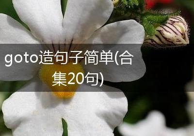 goto造句子简单(合集20句)
