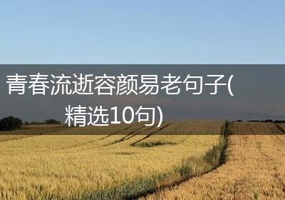 青春流逝容颜易老句子(精选10句)