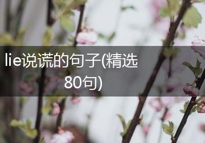 lie说谎的句子(精选80句)