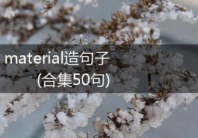 material造句子(合集50句)