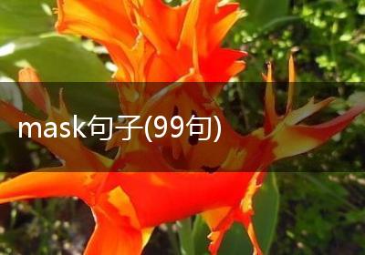 mask句子(99句)