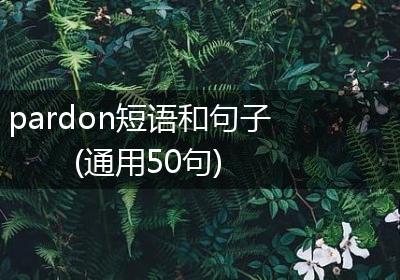 pardon短语和句子(通用50句)