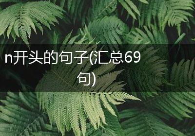 n开头的句子(汇总69句)