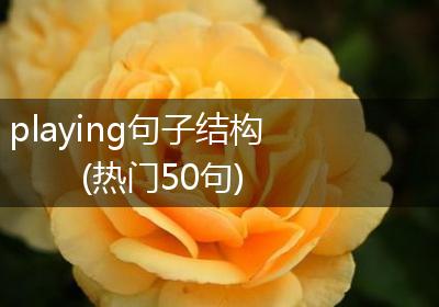 playing句子结构(热门50句)