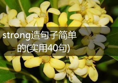 strong造句子简单的(实用40句)