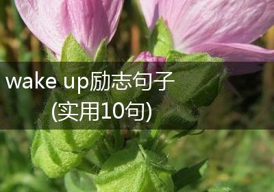wake up励志句子(实用10句)