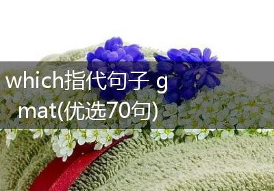 which指代句子 gmat(优选70句)
