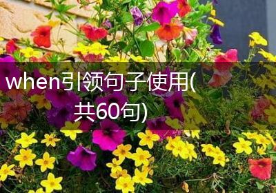 when引领句子使用(共60句)