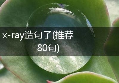 x-ray造句子(推荐80句)