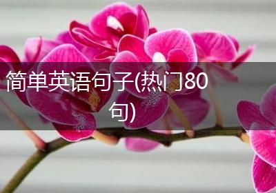 简单英语句子(热门80句)