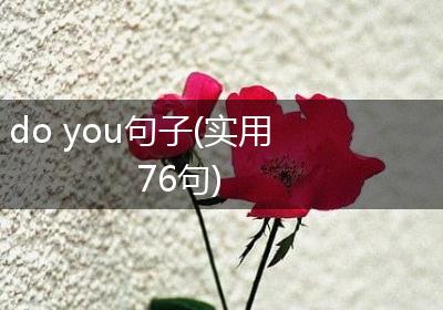 do you句子(实用76句)